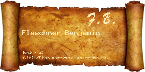Flaschner Benjámin névjegykártya